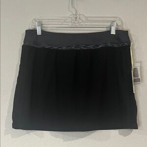 Tangerine NWT stretch shirring skirt/skort black gray large